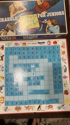 Vintage Scrabble for Juniors Crossword Game - Edition Three 1968 Age 6 to 12 - Image 1 of 4