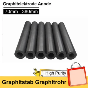 Graphitstab Graphitrohr ø 4mm-90mm, Länge 70mm-380mm Graphitelektrode Anode - Bild 1 von 10