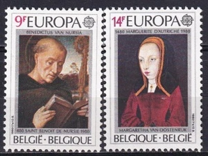 Belgium 1980 Yvert #1970/71 Europe CEPT MNH VF - Picture 1 of 1