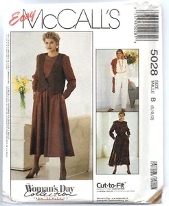 VTG 5028 MCCALLS SEWING PATTERN DRESS, VEST WOMENS DAY COLLECTION UNCUT SZ SM - Picture 1 of 3