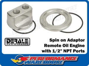 Adaptador giratorio estándar de motor Derale con puertos NPT de 1/2" aceite remoto 15705 - Imagen 1 de 3