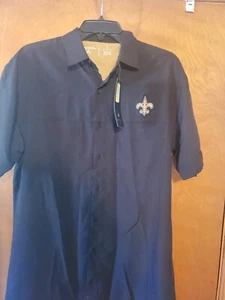 NEW ORLEANS SAINTS-NFL- Vented Mens Small Shirt- White Or Black - UPF 50+ NWT - Picture 1 of 9