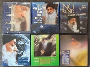 Bhagwan Rajneesh Osho / Set: Om Mani, Sword, No Mind, Nowhere, Satyam, Hari Om - Foto 1 di 4