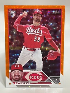 2023 Topps Update LEVI STOUDT Reds rc #US149 Orange Foilboard 073/299 Rookie