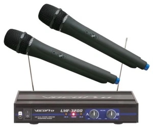 VocoPro UHF-3200 UHF kabelloses Zweikanal-Mikrofonsystem (900 MHz) - Bild 1 von 4