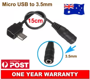 Micro USB 5pin Male to 3.5mm Female Headphone AUX Jack Audio Adapter Sync Cable - Picture 1 of 5