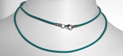 Collar de cordón de cuero de 2 mm broche de langosta esterlina 15, 16, 17, 18, 19 o 20 pulgadas Foto 1 de 3