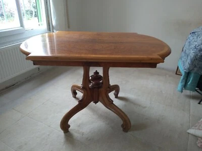 Art Antiquités table en marqueterie, guéridon marqueté, table de salon - Photo 1/4