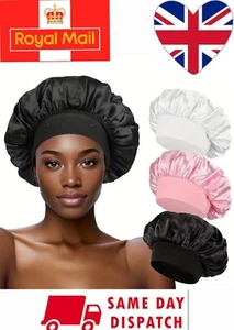Women Long Hair Care Bonnet Night Sleep Hat Cap Silk feel Head Turban 101options - Picture 1 of 11