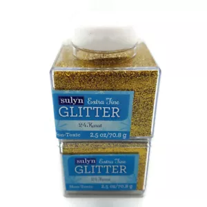 Lote de 2 contenedores Sulyn brillo extra fino 24 quilates (oro) 2,5 oz envío gratuito - Imagen 1 de 4
