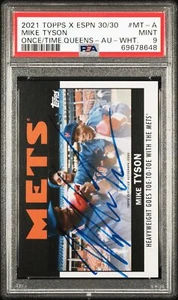 Mike Tyson 2021 Topps 30 For 30 #MT-A White 005/125 PSA 9 - Picture 1 of 2