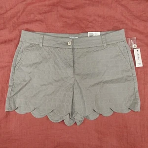 Crown & Ivy Größe 12 neu mit Etikett Shelby-Stil kurze grau überbackene Chino-Shorts - Bild 1 von 8