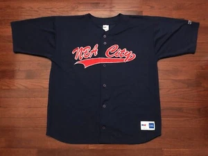 MAGLIA BASEBALL 2000 NBA CITY ORLANDO UOMO XXL 2XL BLU ROSSO BASKET FL v e - Foto 1 di 7