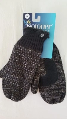 Женские черные вязаные варежки Isotoner Signature один размер - Изображение 1 из 3