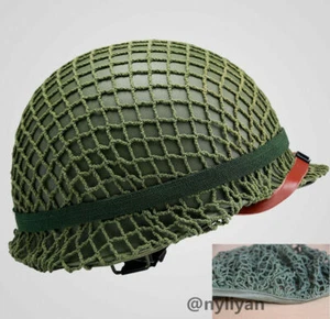 For WWII US Army Paratrooper M1 Helmet Helmet Cover Cotton Camouflage Net - Picture 1 of 4