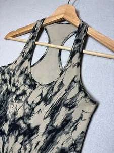Lululemon Top Donna Taglia 4 Cool Racerback Tank Ottimo Granito Nero Mojave Tan - Foto 1 di 7