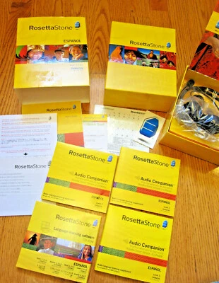 Rosetta Stone Software 1-3 Spanish Espanol Latin America PC Mac v3 + Headset CDs - Image 1 of 4