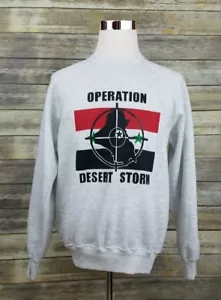Vintage 90s Operation Desert Storm LEE 50/50 USA Sweatshirt Sweater Adult XL - Picture 1 of 7