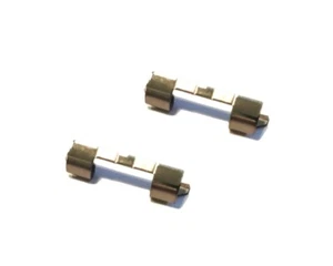 2 Terminali finali acciaio dritti cinturino bracciale jubilee 20mm foro 10,6mm X - Foto 1 di 1