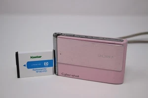 Cámara digital Sony Cybershot DSC-T70 8,1 MP 3x zoom óptico rosa probado con batería - Imagen 1 de 7