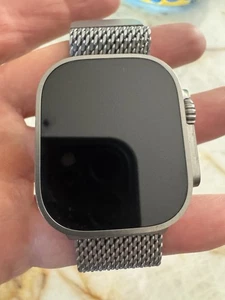 Apple Watch Ultra 2 (GPS + LTE) 49MM  Titanium Case Black Milanese Loop - Picture 1 of 6