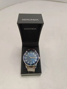 Orologio Sekonda Uomo Quarzo 50 Metri Acciaio Inox Quadrante Blu - Foto 1 di 4