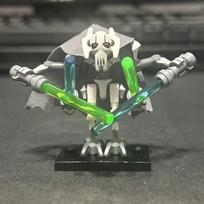 LEGO Star Wars General Grievous piernas dobladas, armadura blanca y capa minifigura SW0515 Foto 1 de 4