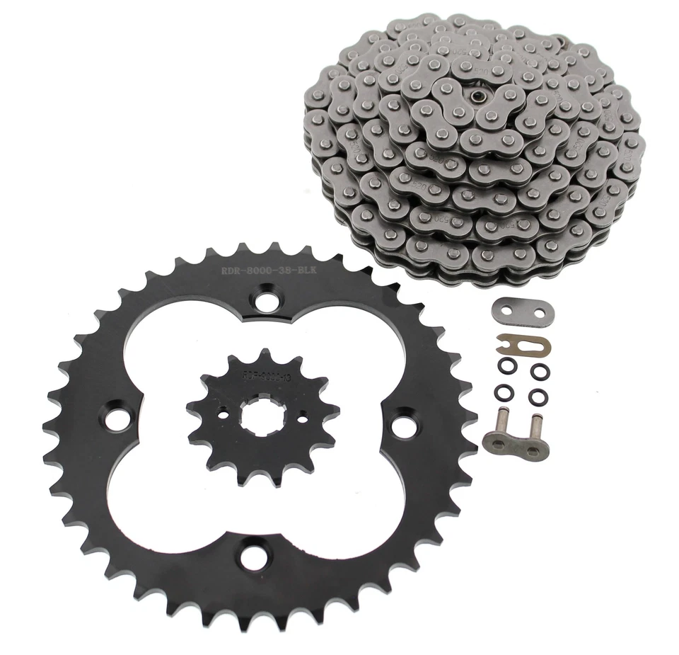 2005 - 2008 Honda Sportrax 300EX TRX300EX O-кольцо цепи и черные звездочки 13/38 - Изображение 1 из 1