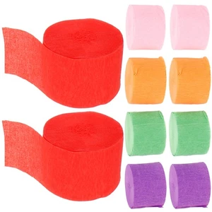  10 Rolls Paper Party Decorations Birthday Streamers Coloured Crepe - Picture 1 of 12