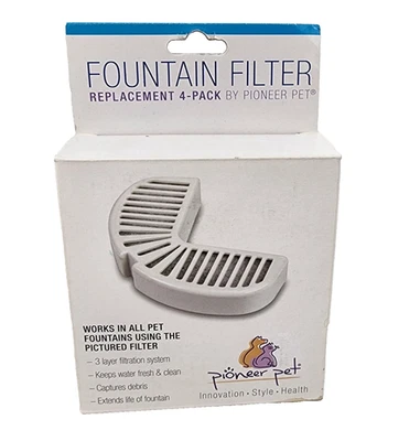 Filtro de fuente de agua Pioneer Pet repuesto #3014 perro/gato paquete de 4  Foto 1 de 4