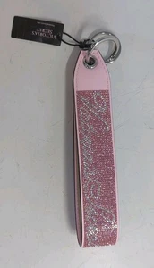 Victoria Secret Bling Rhinestone Wristlet Strap Keychain Pretty Blossom Pink - Picture 1 of 5