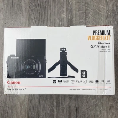CANON PowerShot G7 X MK MARK III 3 Compact Camera Vlogging Vlogger Kit - Black✅  - Image 1 of 4