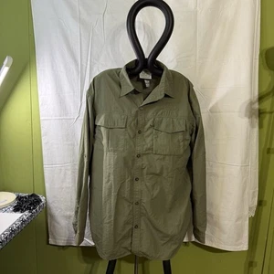 Ducks Unlimited Men's Olive Green Lightweight Button Down Shirt Size Large - Picture 1 of 4