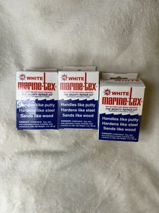 Lot Of Three 2oz Marine Tex Might Repair Kit Gray SEALED NEW - Picture 1 of 7