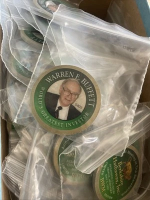 Warren Buffet 40 Dados Personalizados Fichas de Poker 1996 Paulson Suministros de Juego Foto 1 de 4