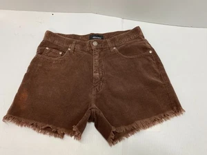 VINTAGE 1990s Woman’s corduroy Jean Shorts Size 7 BROWN - Picture 1 of 13
