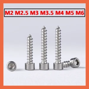Zylinderschrauben Spanplattenschrauben Innensechskant Edelstahl V2A M2 - M6 - Picture 1 of 54