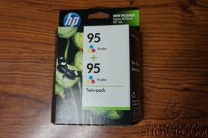 2 New Sealed Box Genuine OEM HP 95 Tri-color Inkjet Cartridges CD886FN JUN2011 - Picture 1 of 5