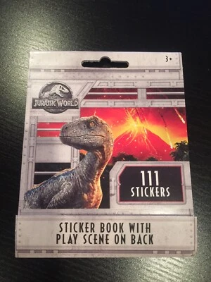 Libro de recortes 111 pegatinas de mundo jurásico/parque favores de fiesta maestro 9 hojas Foto 1 de 4