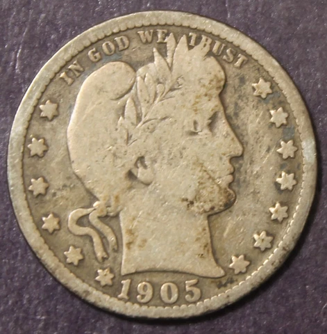 1905 Barber Quarter VG......................Lot 168 Cover