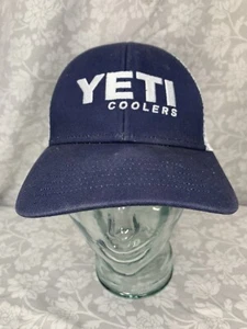 Yeti Coolers Classic Navy Blue w/ White Mesh Snapback Truckers Hat (G2) - Picture 1 of 9