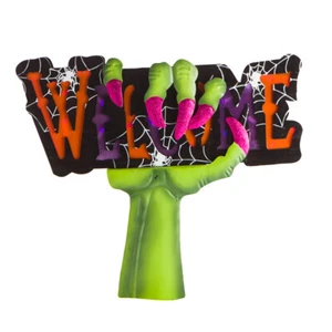 " Welcome " Large LED Sign Yard Stake Party Halloween Horror Decoration - Picture 1 of 2