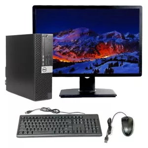 Dell OptiPlex SFF Windows 10 Pro Computer PC 8GB RAM 1TB HD 20in LCD Monitor - Picture 1 of 6
