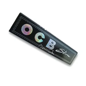 OCB PREMIUM BLACK KING SIZE SLIM SMOKING CIGARETTE ROLLING PAPERS 5,10,15,25,50 - Picture 1 of 7