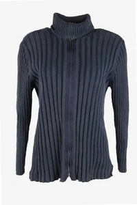 Tommy Hilfiger Strickjacke Vintage Kragen Pullover 90er Navy Gr. XXL - IL3024 - Bild 1 von 4