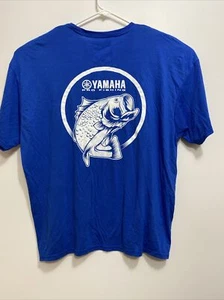 YAMAHA Pro Fishing MENS BLUE SHORT SLEEVE LOGO TEE size 3x 100% Cotton - Picture 1 of 6