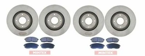 Freelander 2 2.2 TD4 Front & Rear Brake Discs & MINTEX Brake Pad Kit - Picture 1 of 1