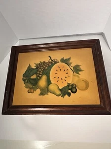 Vintage Gewürzregal Drei Bergsteiger Holz versteckter Wandschrank Obst 60er Jahre 1963 - Bild 1 von 7