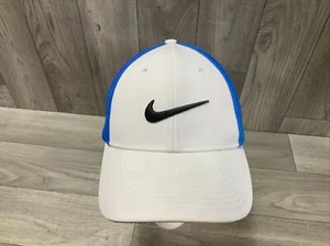 Nike Golf Cap Mesh Back Flex Fit Elastic White Wth Blue Back Trucker Fitted L/XL - Bild 1 von 13
