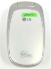 Lg Aloha Lx140 - White And Silver ( Virgin Mobile ) Cellular Flip Phone